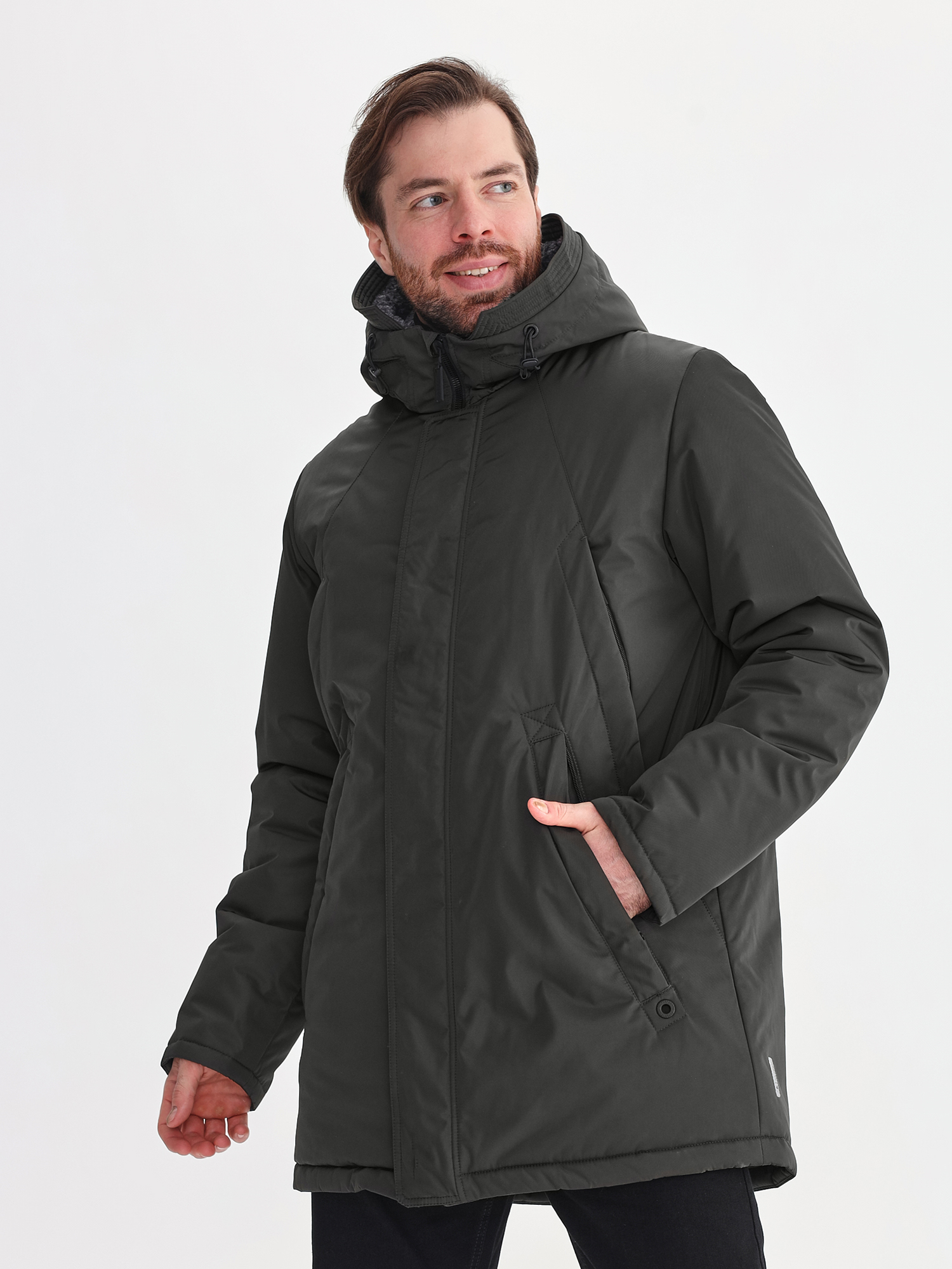 Куртка зимняя мужская с искусственным мехом TRF14-323