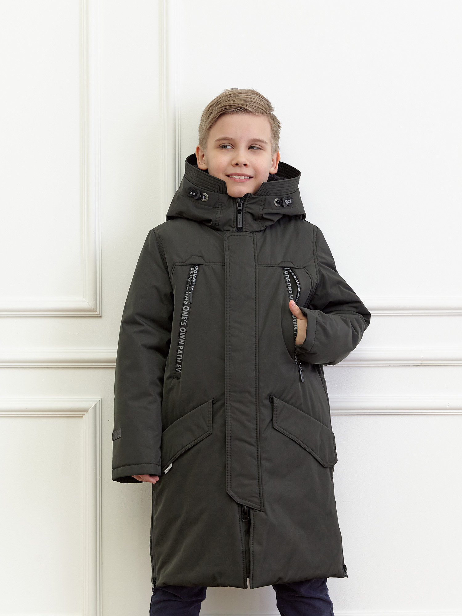 Куртка зимняя для мальчика с искусственным мехом КД1239 10 %