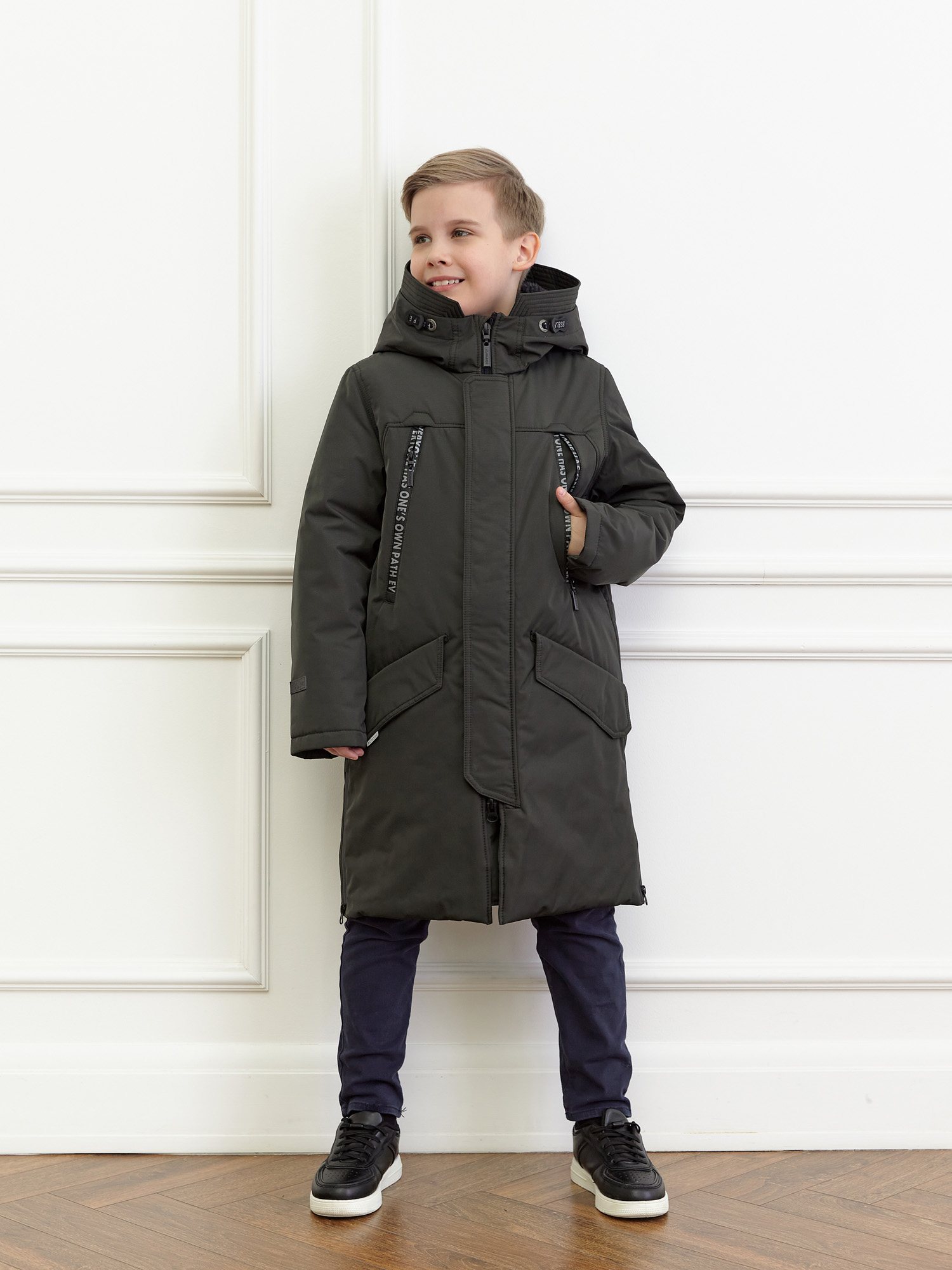 Куртка зимняя для мальчика с искусственным мехом КД1239 10 %