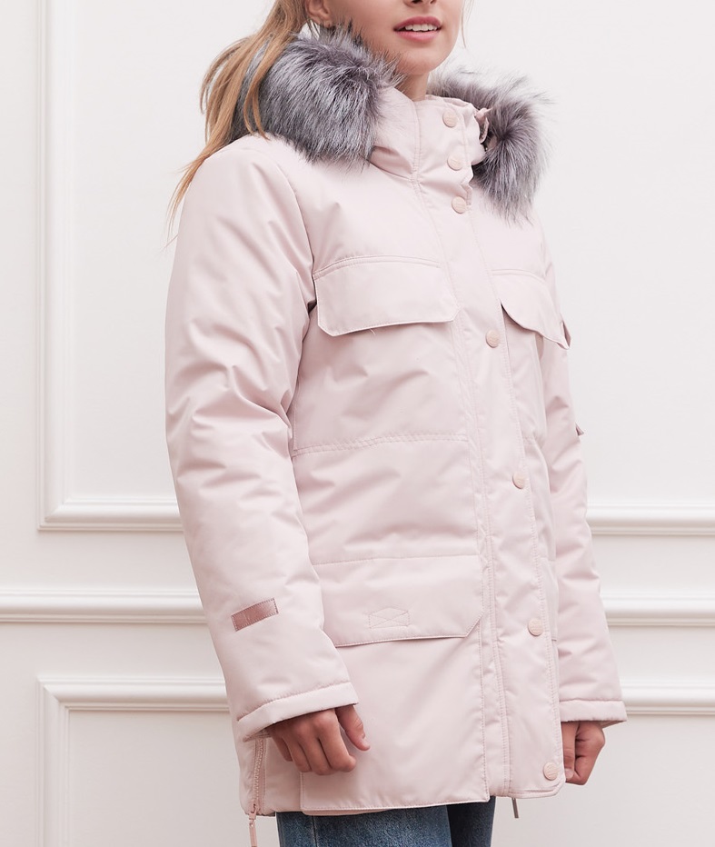 Куртка зимняя для девочки с опушкой из искусственного меха КД1256 20 %