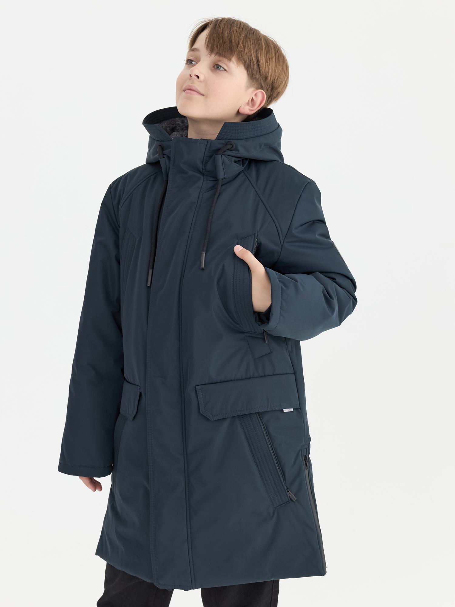 Куртка зимняя для мальчика с искусственным мехом КД1269 10 %