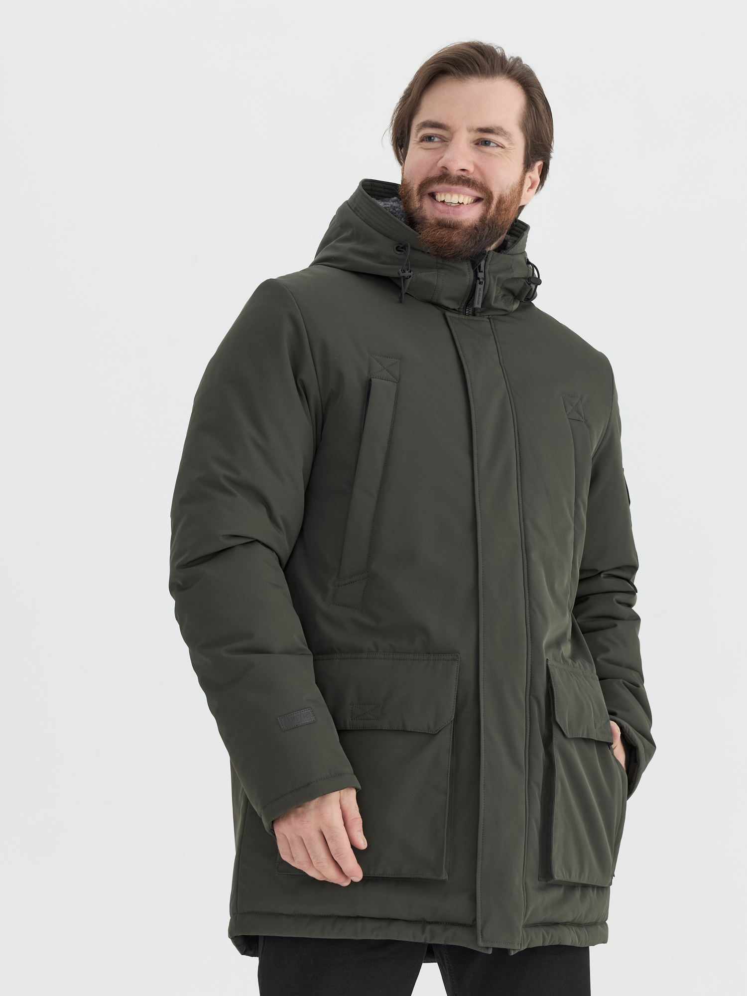 Куртка зимняя мужская с искусственным мехом TRF14-315