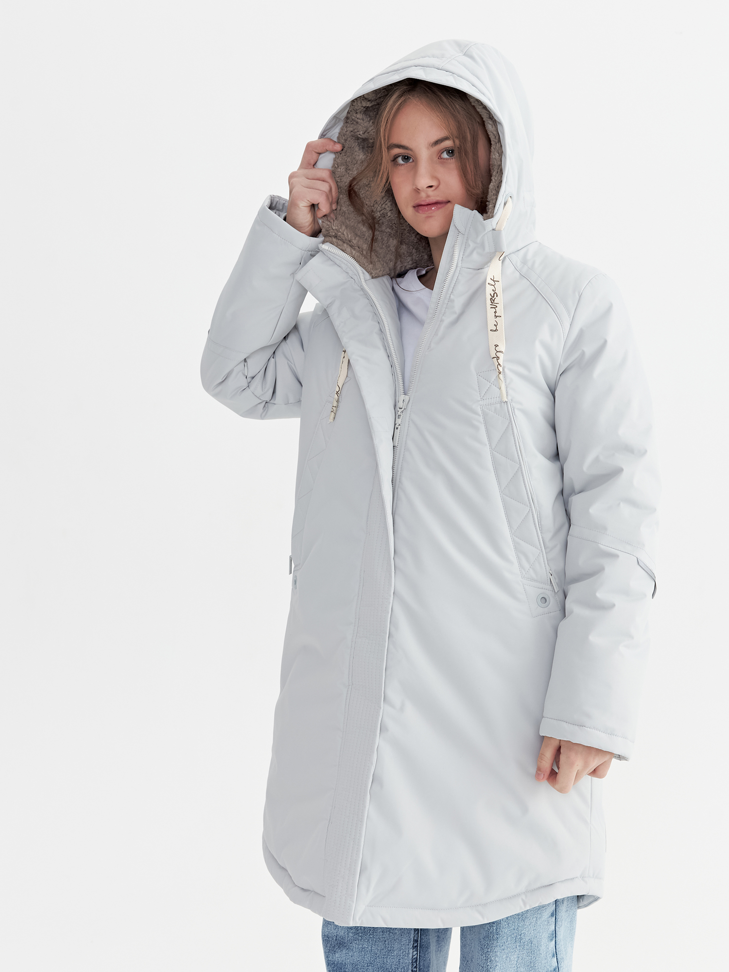 Пальто зимнее для девочки с искусственным мехом ПД1290 10 %