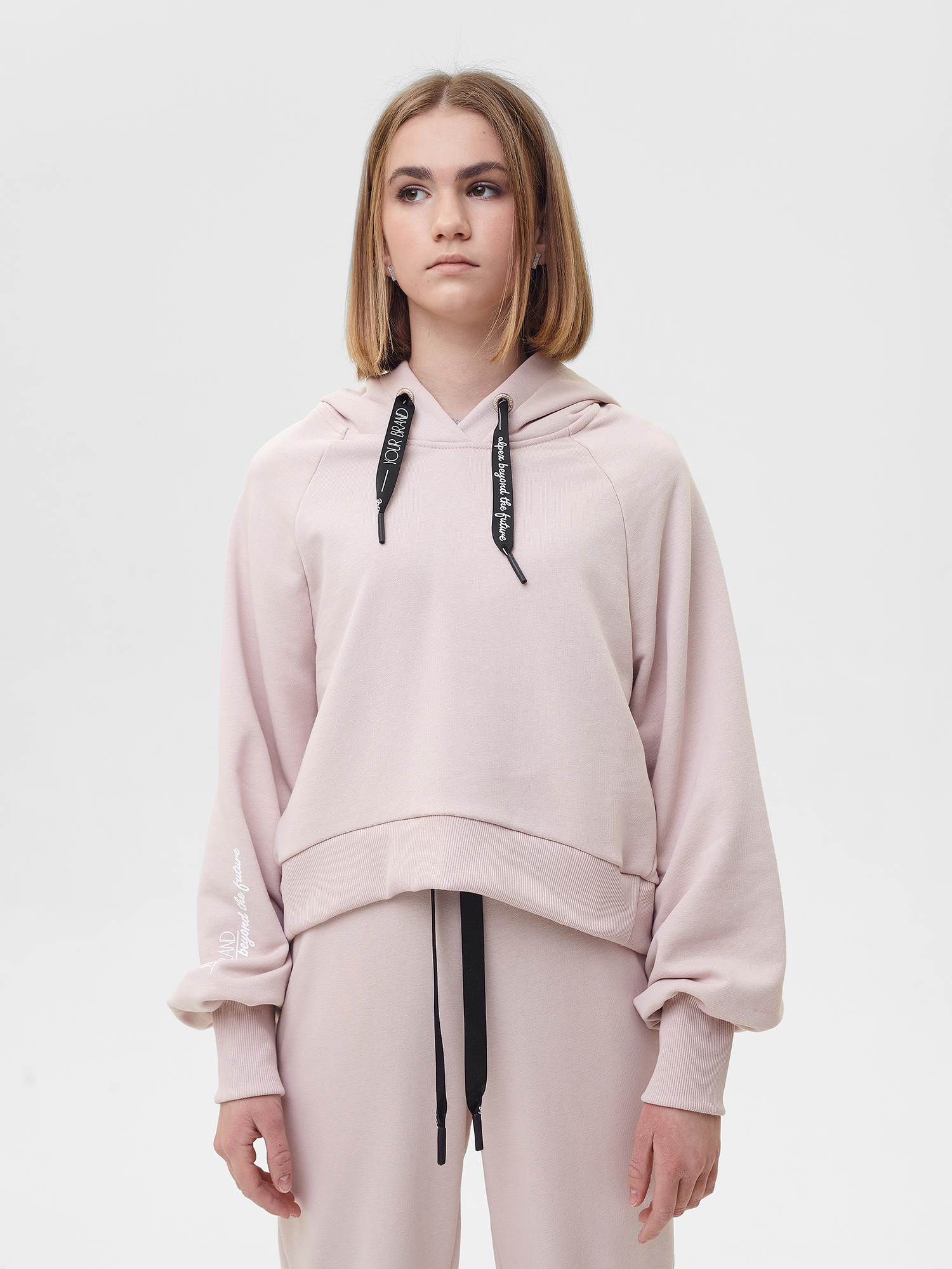 Толстовка (худи) трикотажная для девочки ДТ058 20%