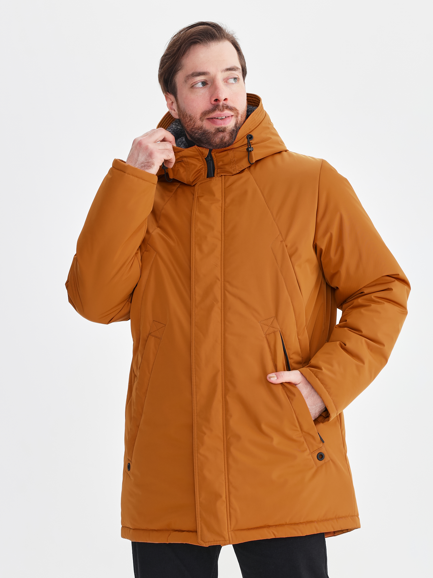 Куртка зимняя мужская с искусственным мехом TRF14-323