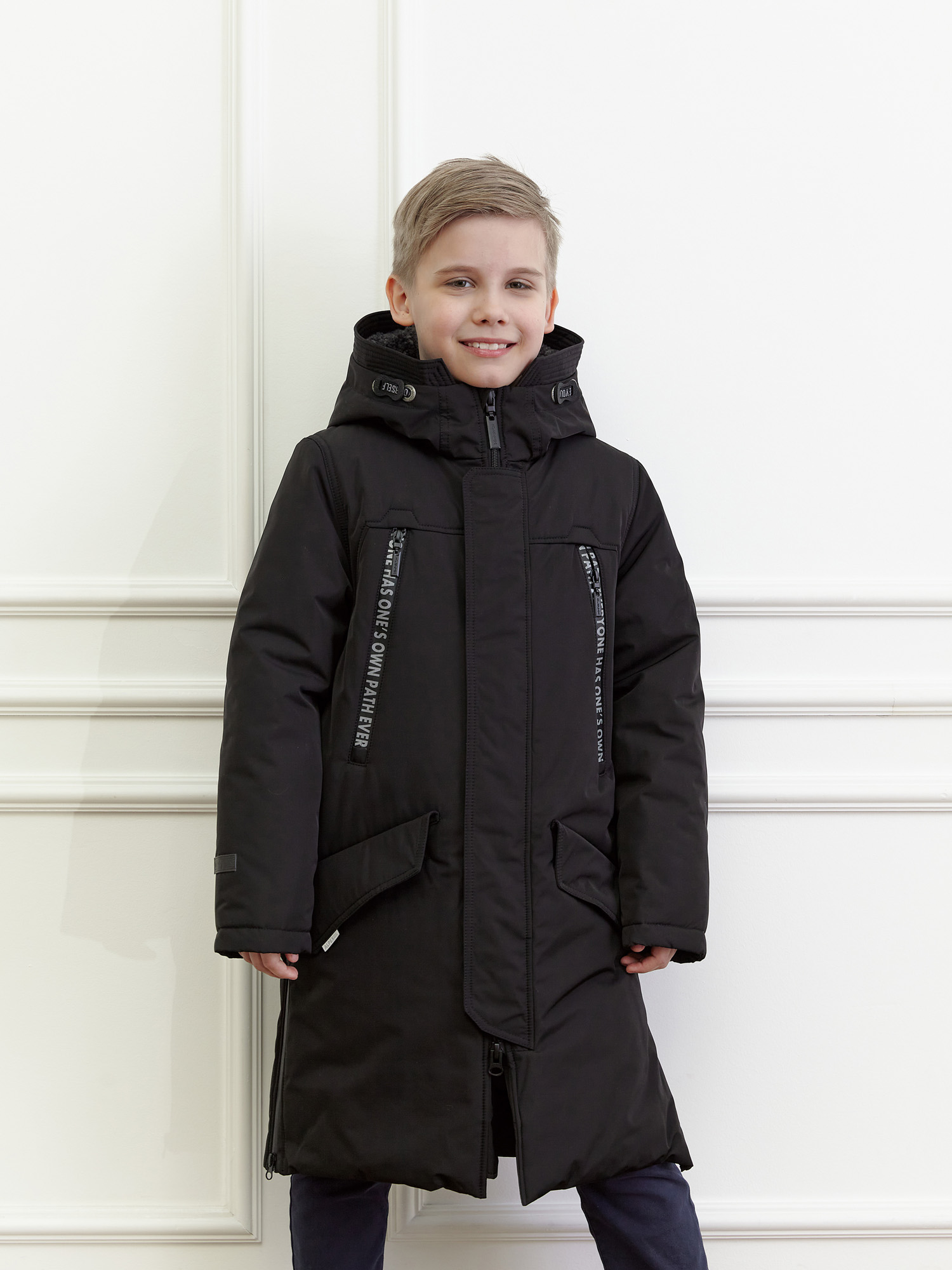 Куртка зимняя для мальчика с искусственным мехом КД1239 10 %